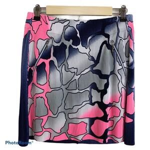 Jamie Sadock Pink and Blue Mini Skirt